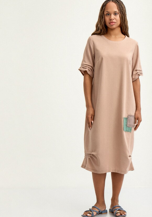 Платье изо льна свободного кроя шир.  580, рис. 12