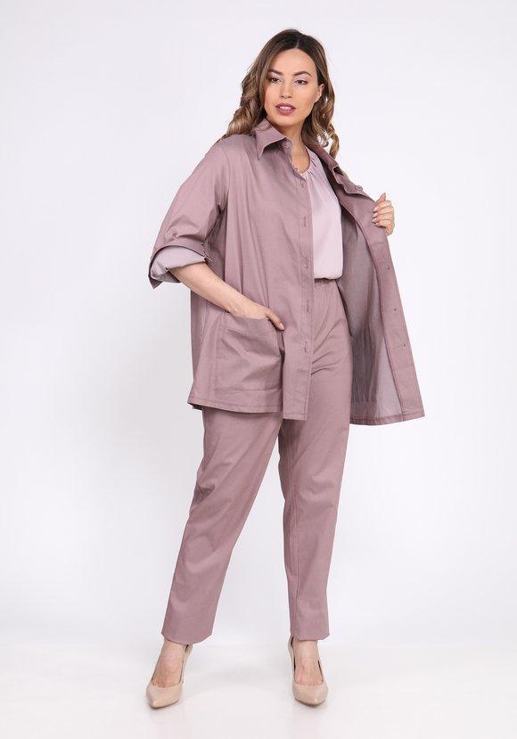 Жакет с поясом на пуговицах шир.  580, рис. 15