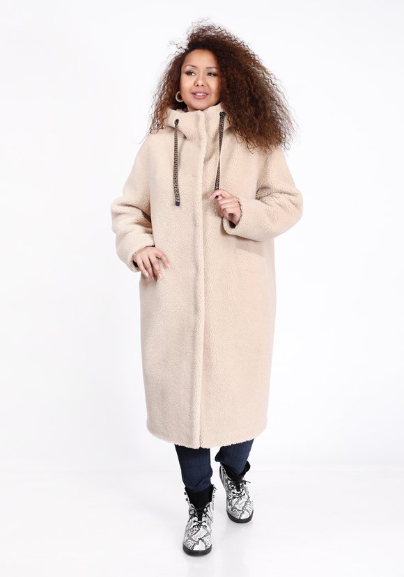 Пальто из шерсти мериноса с капюшоном шир.  580, рис. 5