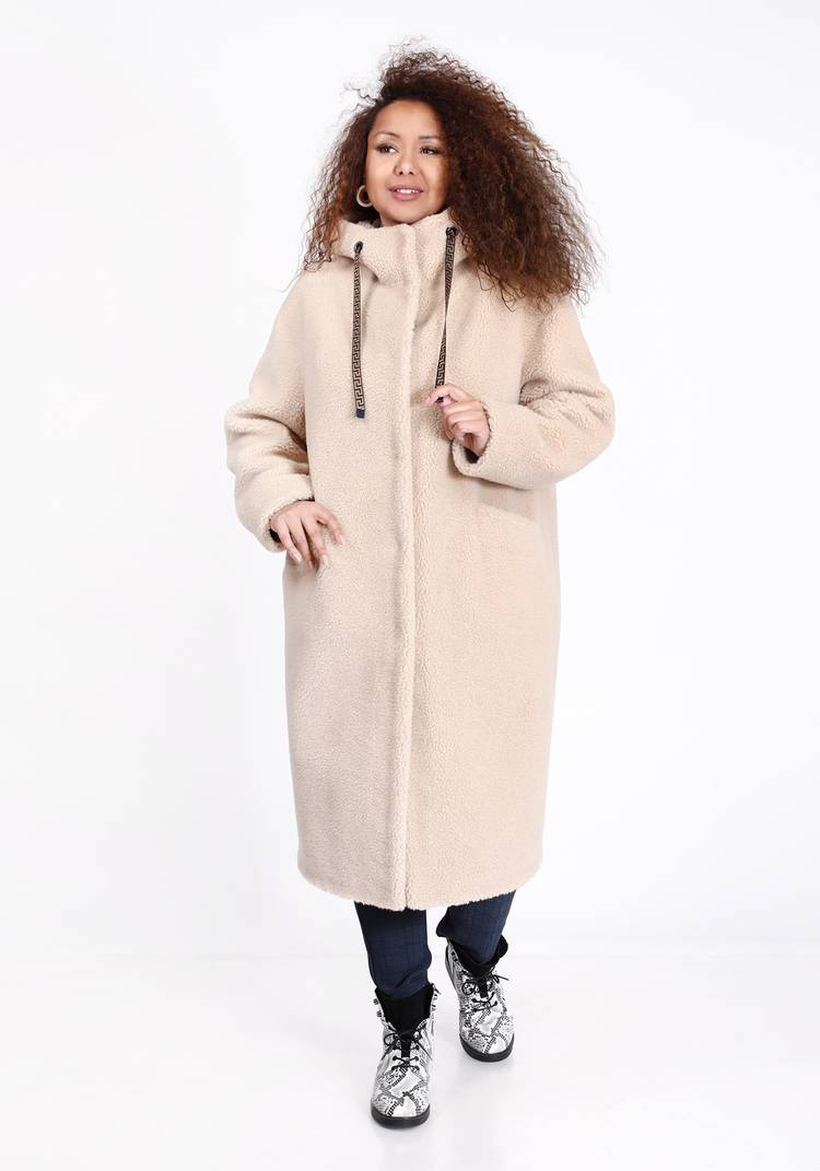 Пальто из шерсти мериноса с капюшоном шир.  750, рис. 5