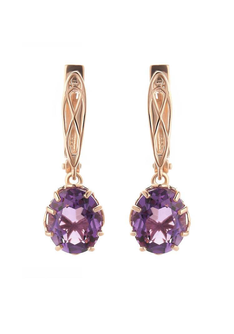Серебряные серьги  Лилея шир.  750, рис. 1