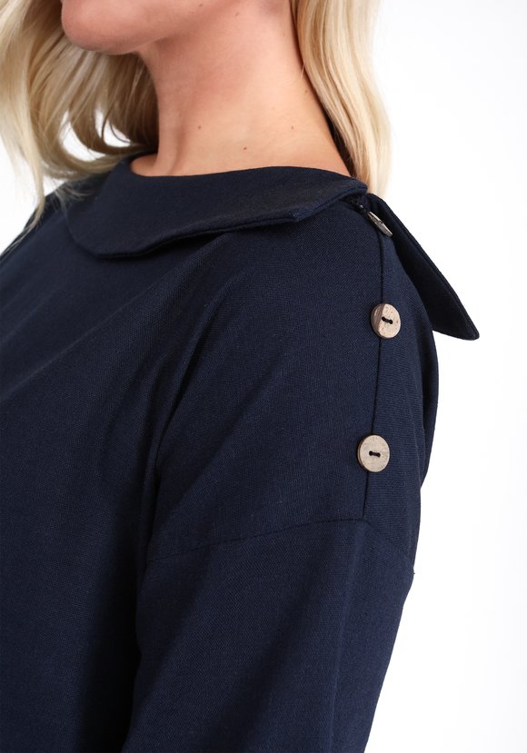 Блуза с декоративным воротом шир.  580, рис. 8