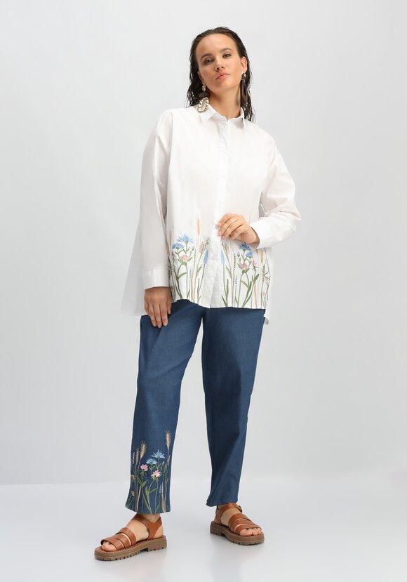 Рубашка с вышивкой по низу шир.  580, рис. 9