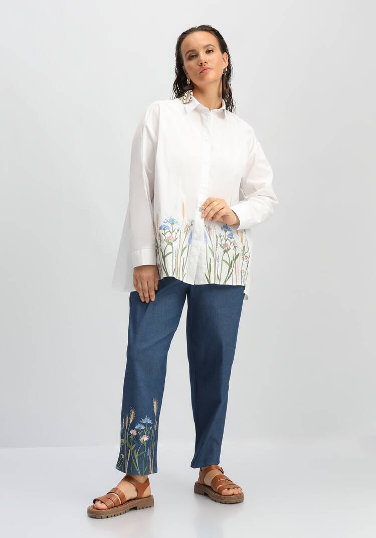 Рубашка с вышивкой по низу шир.  750, рис. 9