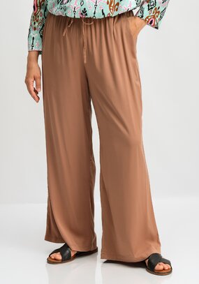 Брюки палаццо с резинкой на поясе
