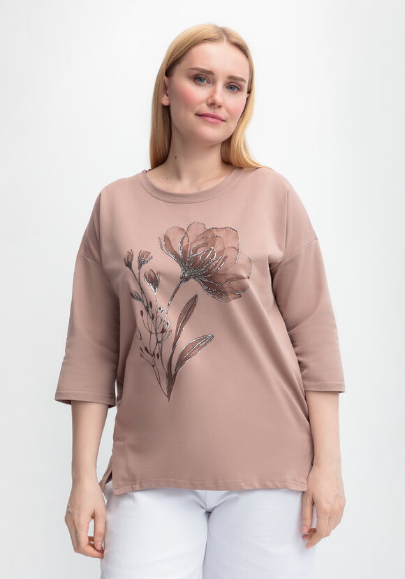 Блуза с принтом цветка и рукавом 3/4 шир.  580, рис. 22