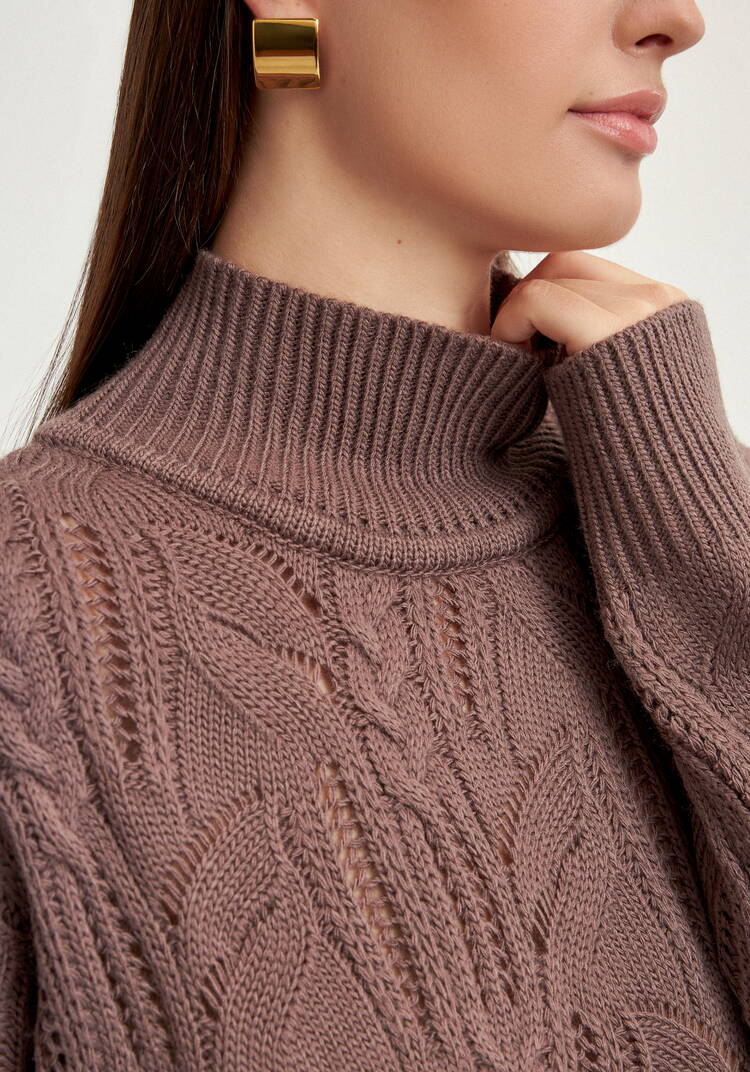 Джемпер с ажурными косами шир.  750, рис. 13