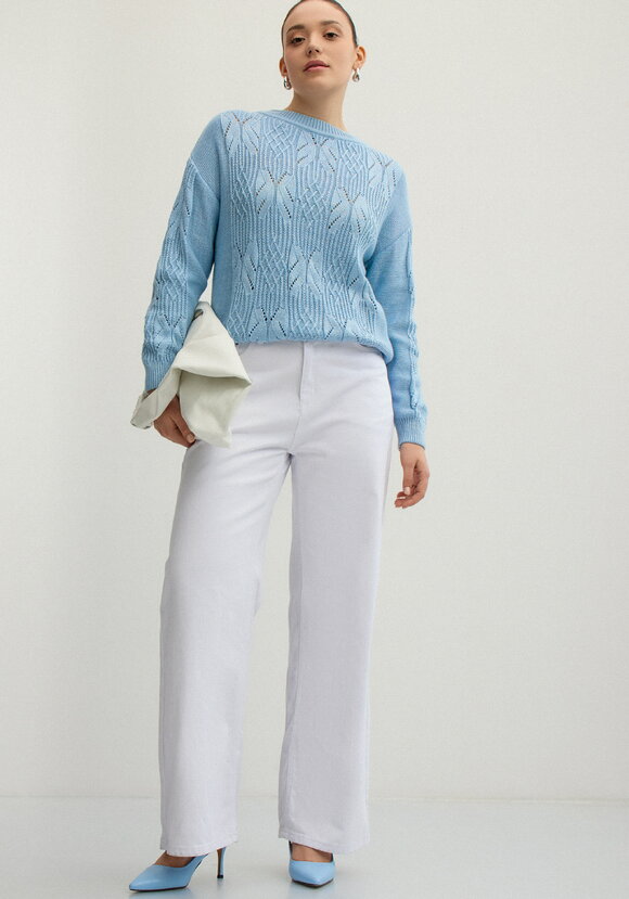 Джемпер ажурный на резинке шир.  580, рис. 25