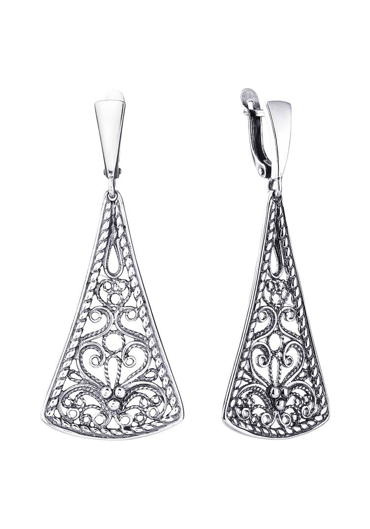 Серьги Сказочный орнамент шир.  750, рис. 2