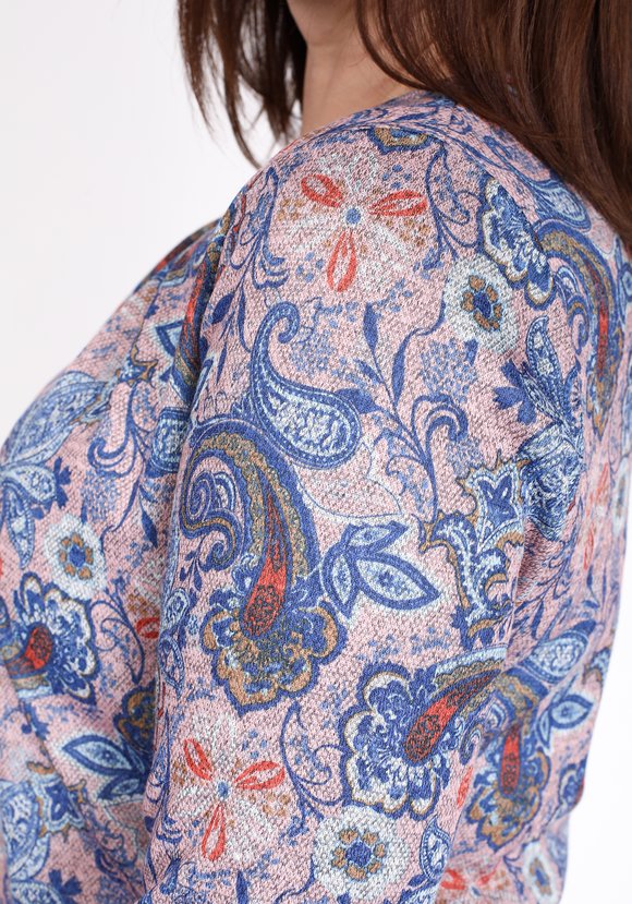 Блуза Цветочный презент шир.  580, рис. 4