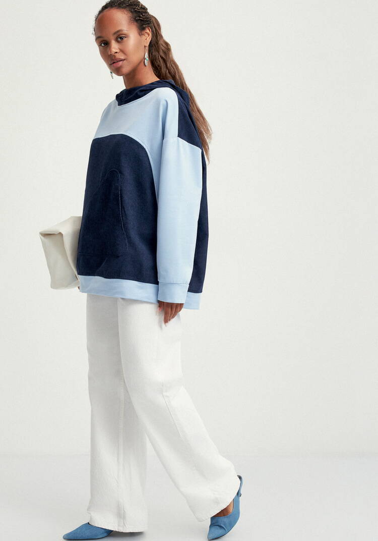 Худи оверсайз комбинированное шир.  750, рис. 10