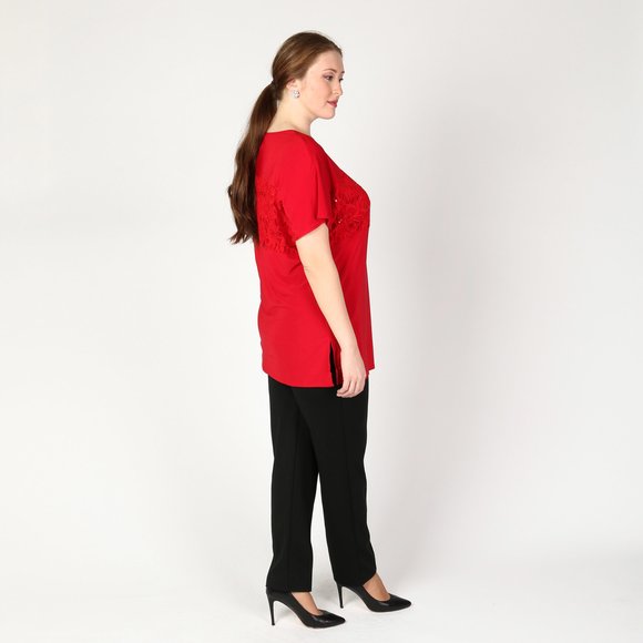 Туника с кружевной вставкой шир.  580, рис. 11