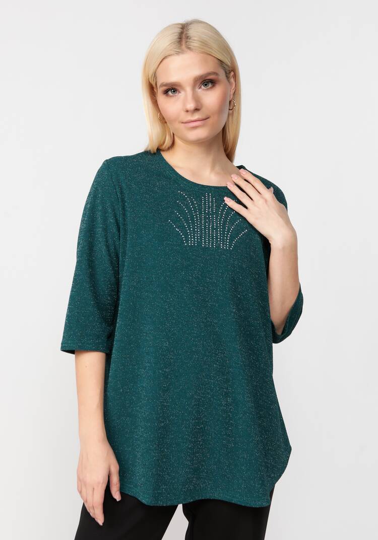 Блуза с метанитью и декором на груди шир.  750, рис. 26