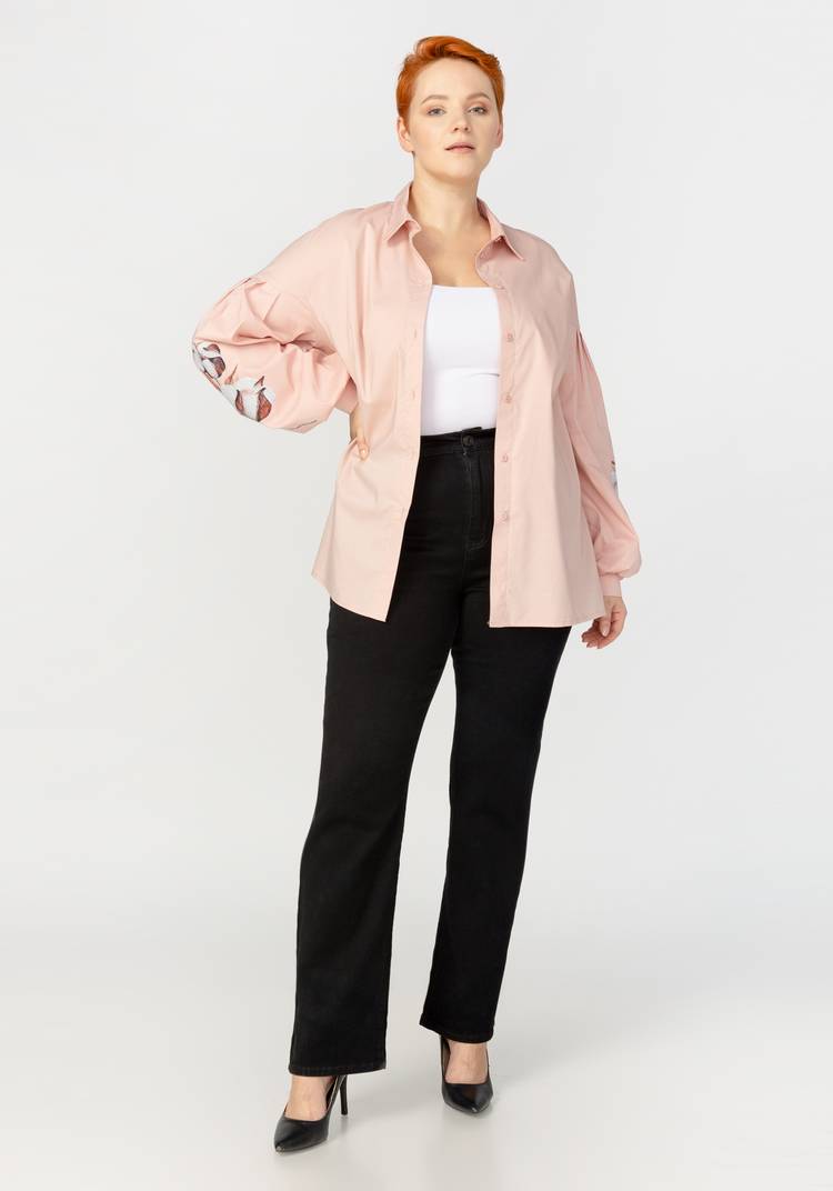 Джинсы женские прямого кроя с карманами шир.  750, рис. 7