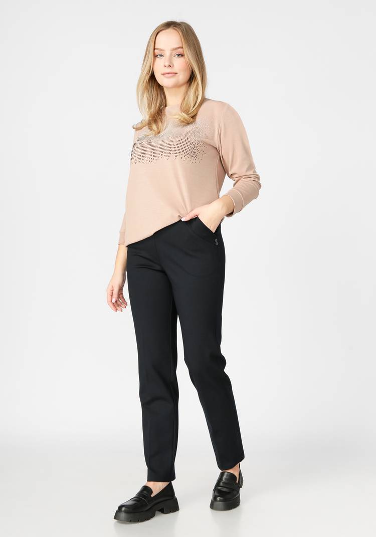 Брюки из плотной ткани джерси шир.  750, рис. 4