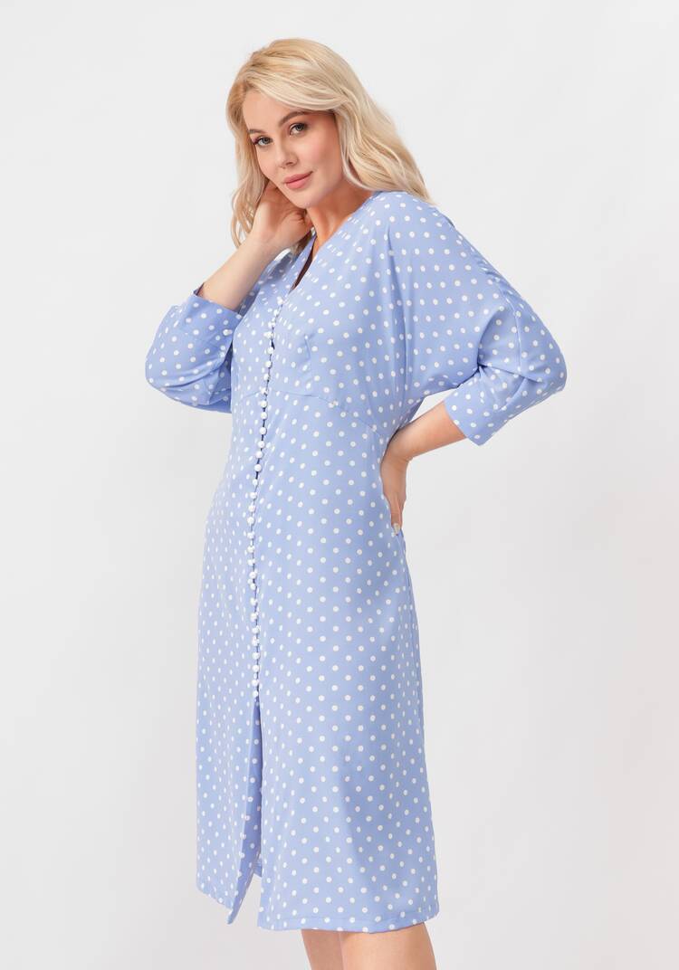 Платье в горох с V образным воротом шир.  750, рис. 8