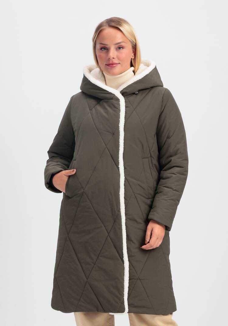 Пальто с меховой опушкой и капюшоном шир.  750, рис. 10