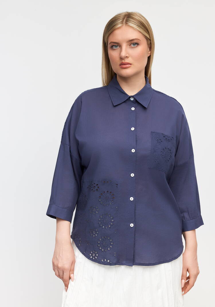 Блуза с вышивкой Ришелье шир.  750, рис. 10