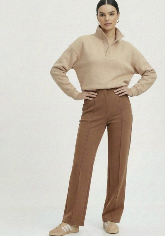 Брюки прямые с стрелками шир.  580, рис. 16