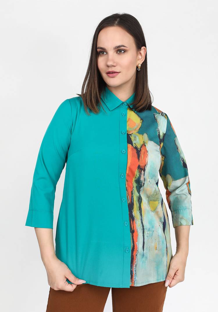 Блуза Радужное настроение шир.  750, рис. 5