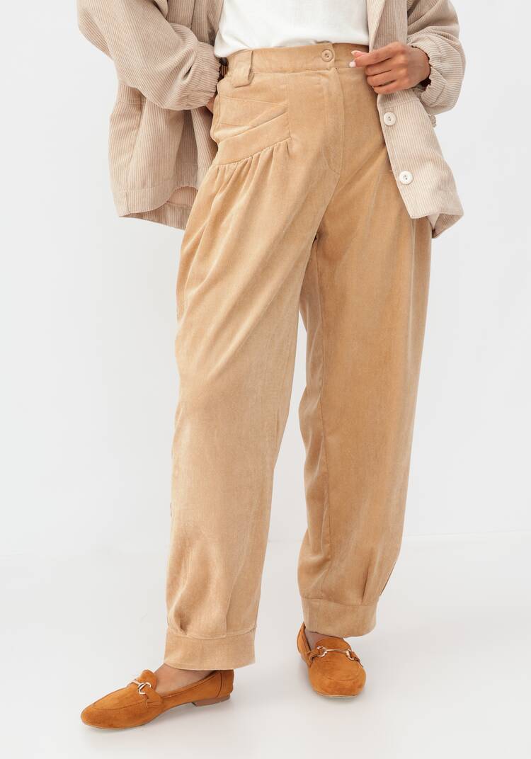 Брюки бананы с манжетами по низу шир.  750, рис. 7