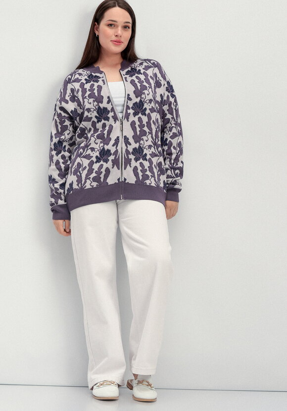 Бомбер с метанитью и цветочным орнаментом шир.  580, рис. 25