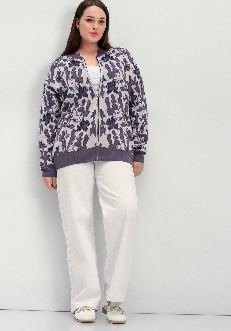 Бомбер с метанитью и цветочным орнаментом шир.  750, рис. 25