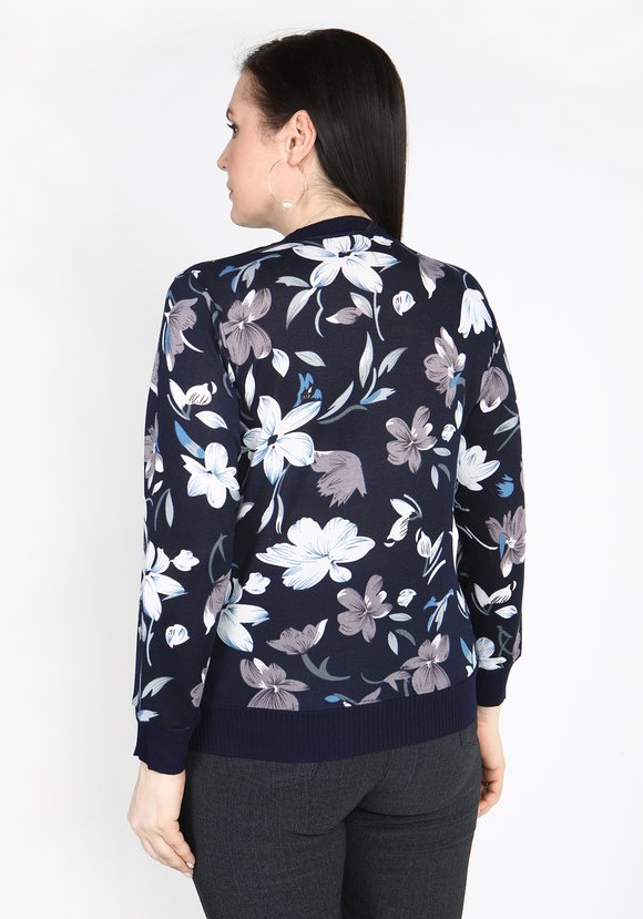 Кардиган Невероятное цветение шир.  580, рис. 17