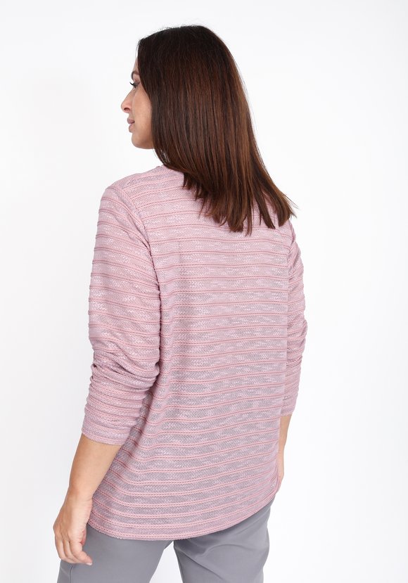 Джемпер с ажурной вязкой однотонный шир.  580, рис. 3