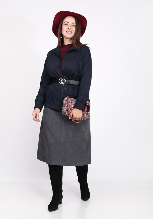 Рубашка базовая оверсайз шир.  580, рис. 11