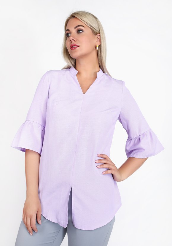 Блуза с расклешенным рукавом А-силуэта шир.  580, рис. 5