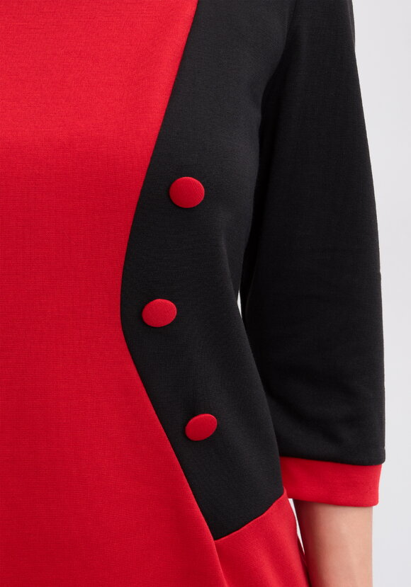 Платье классическое комбинированное из джерси шир.  580, рис. 10