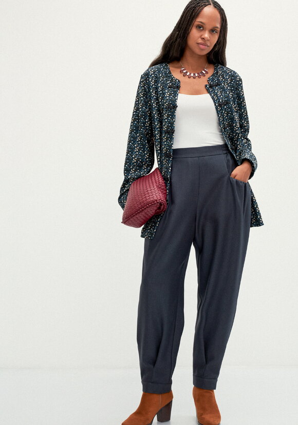 Брюки бананы со складками шир.  580, рис. 8