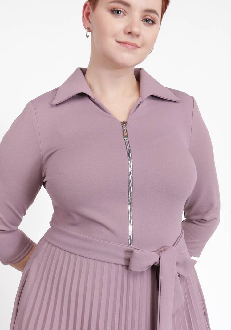 Платье с гофрированной юбкой шир.  750, рис. 5