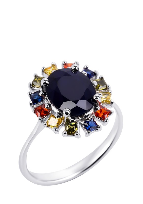 Кольцо серебряное Бриджит шир.  580, рис. 1