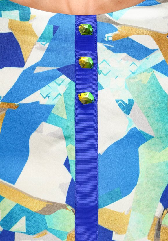 Блуза с принтом и декором шир.  580, рис. 5