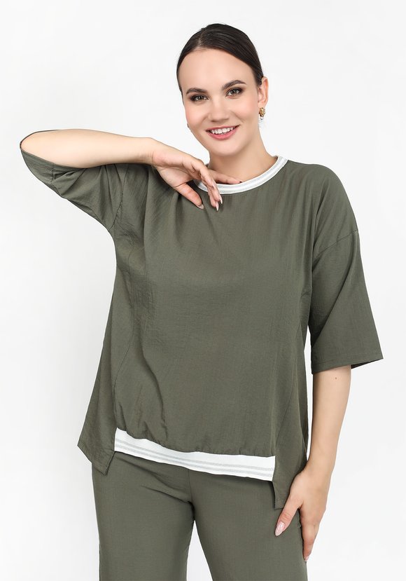 Блуза Спортивный стиль шир.  580, рис. 2