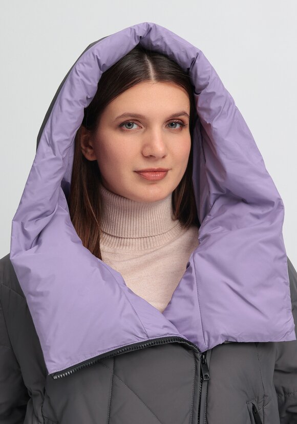 Пуховик с асимметричной молнией шир.  580, рис. 5