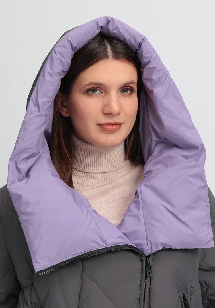 Пуховик с асимметричной молнией шир.  750, рис. 5