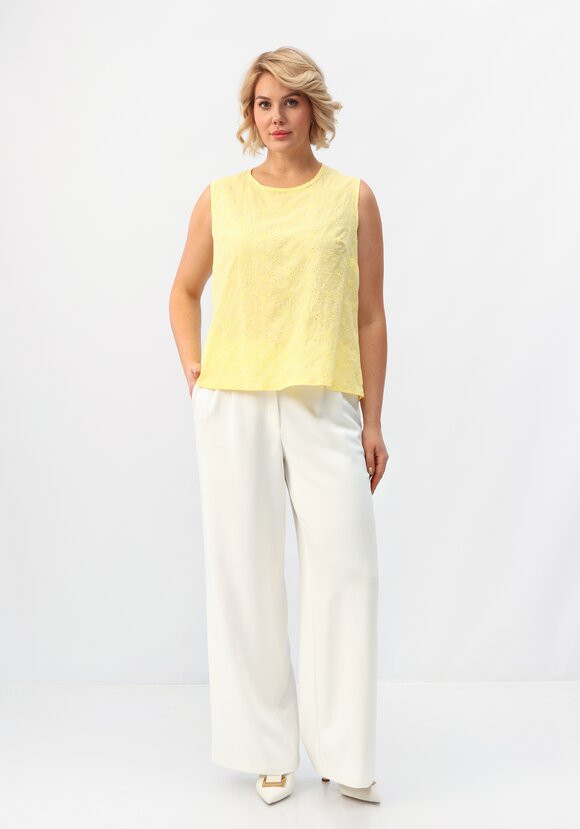 Майка ажурная из шитья с круглым вырезом шир.  580, рис. 14