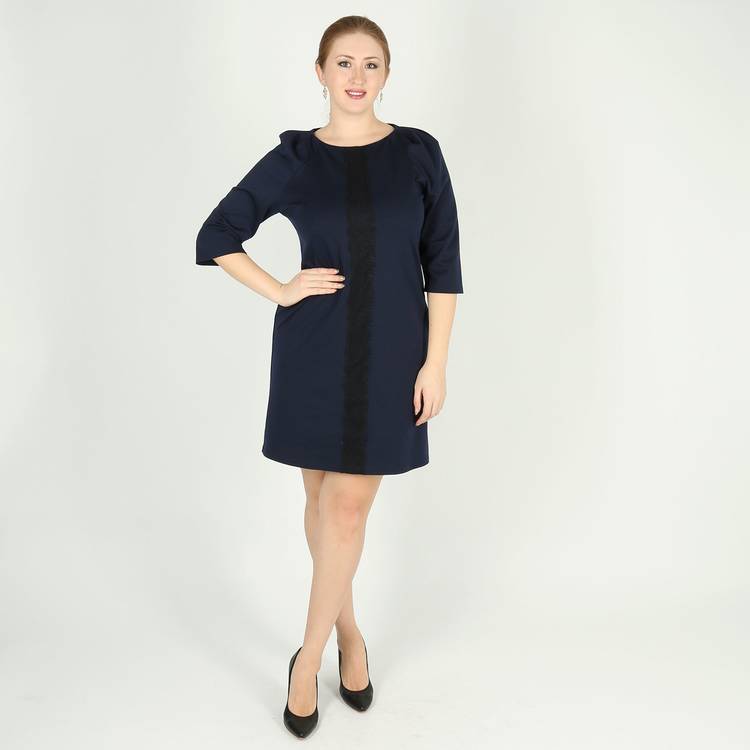 Платье с рукавом 3/4 и кружевной вставкой шир.  750, рис. 8