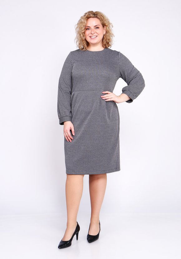 Платье-футляр с круглым воротом шир.  580, рис. 5