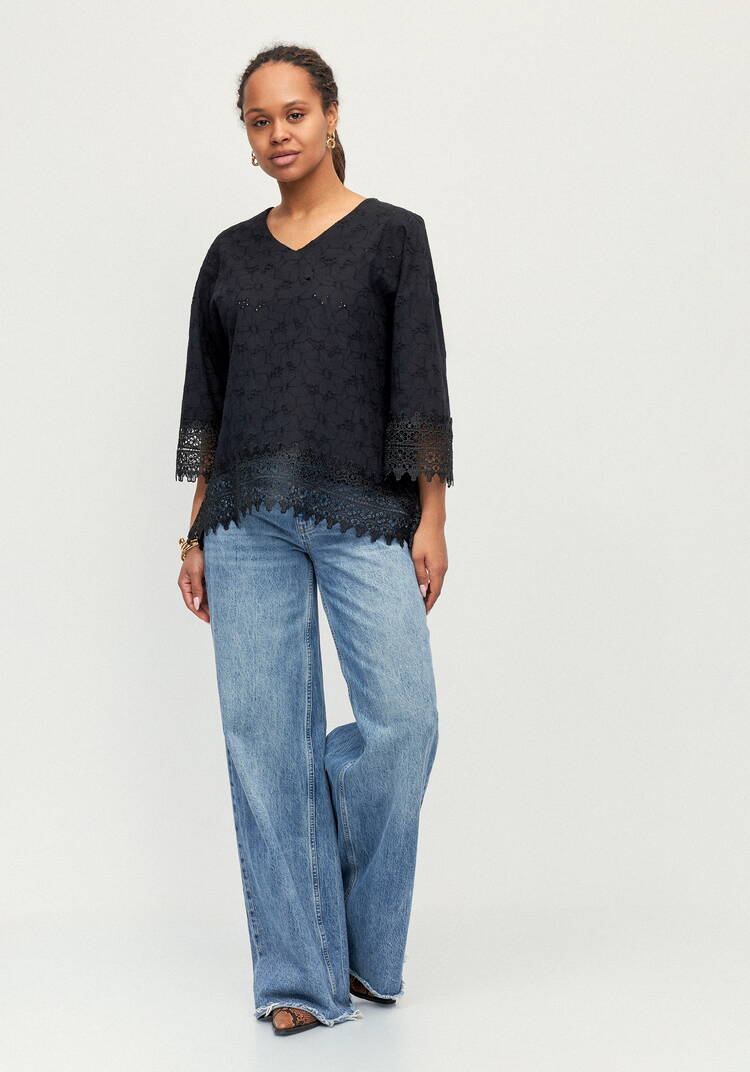 Блуза с кружевом Джулия шир.  750, рис. 10