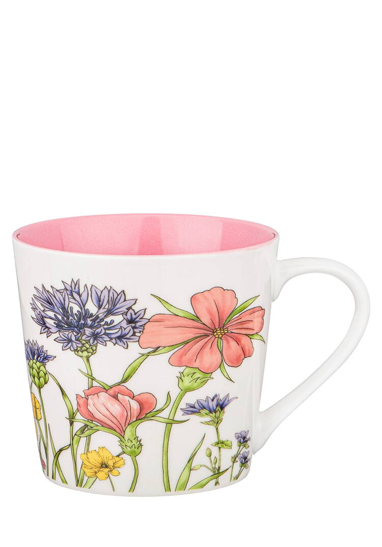 Набор фарфоровых кружек Цветы, 2 шт шир.  750, рис. 2