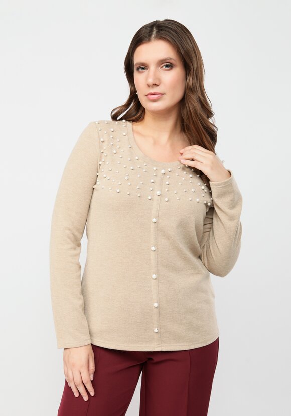 Джемпер с жемчугом шир.  580, рис. 14