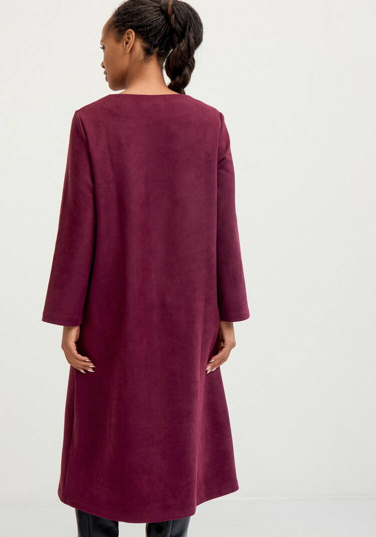 Платье из замши свободного кроя шир.  750, рис. 3