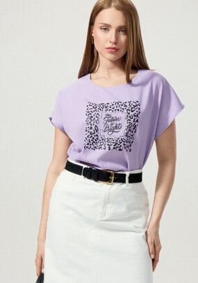 Топ с принтом свободного кроя