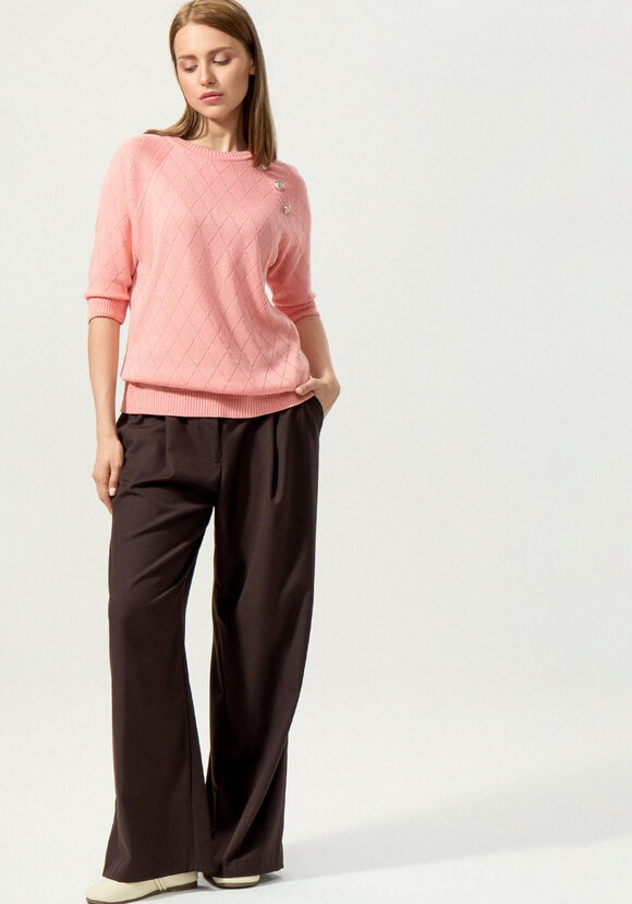 Джемпер с эффектными пуговицами по полочке шир.  580, рис. 23