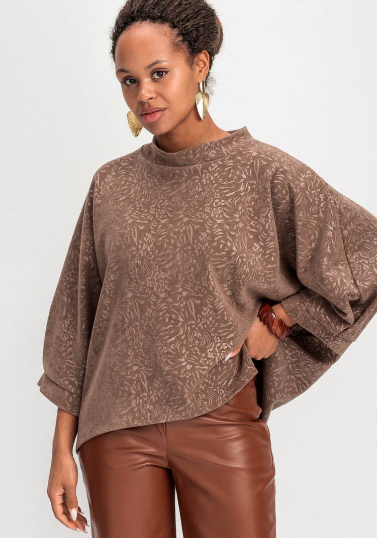 Блуза свободного кроя с рукавом 7/8 шир.  750, рис. 7