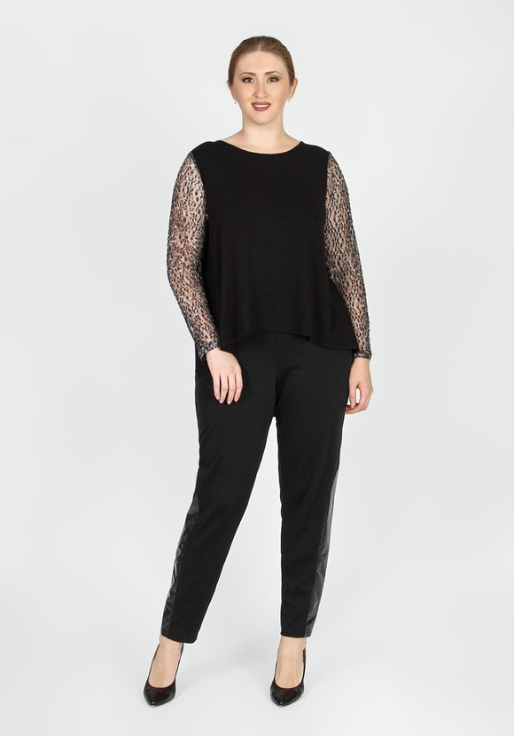 Блуза асимметричная с оригинальными рукавами шир.  580, рис. 2